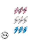 Titāna gredzens diagonāls markīzes formā