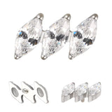 Titāna gredzens diagonāls markīzes formā