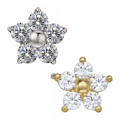 Titāna gredzens ar ziedu