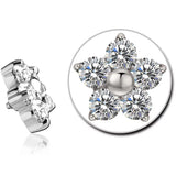 Титановое кольцо с цветком