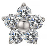 Титановое кольцо с цветком