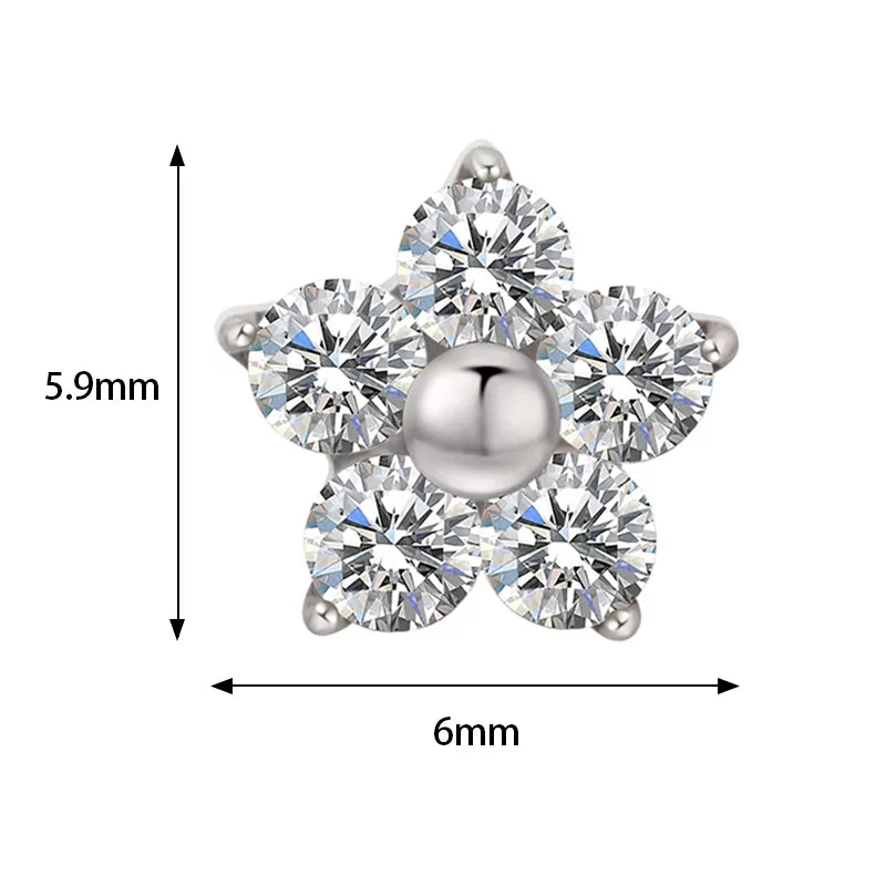 Титановое кольцо с цветком