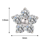 Титановое кольцо с цветком