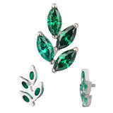 Титановое кольцо в форме листа