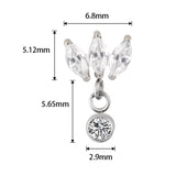 Titāna gredzens Marquise apmale