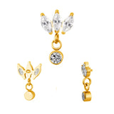 Titāna gredzens Marquise apmale