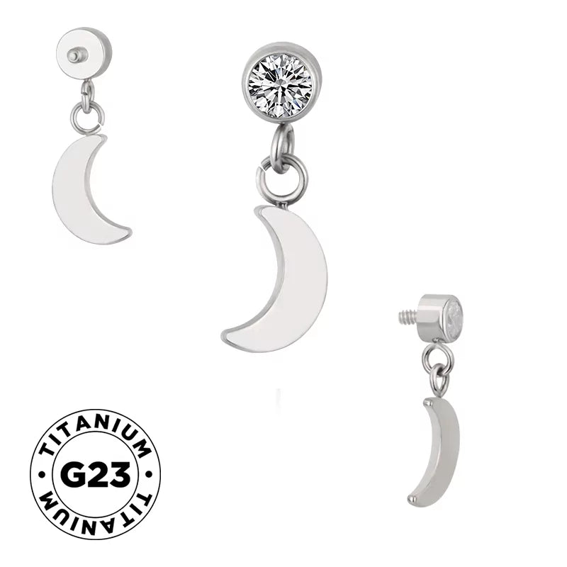 Титановое кольцо Луна