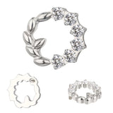 Titāna gredzens ar olīvu vainagu