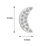 Titāna gredzens ar ieklātu mēnesi