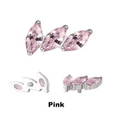 Титановые наконечники для колец 3-зубчатый изогнутый веер