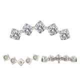 Титановые наконечники для колец с 5 зубцами, оправа из циркония