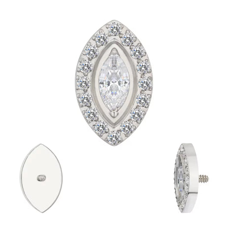 Титановые наконечники для колец с маркизной оправой