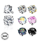 Titāna gredzena galiņi ar cirkonija apmali