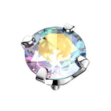 Titāna gredzena galiņi ar cirkonija apmali