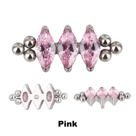 Титановое кольцо с тройным бусинчатым ободком