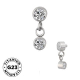 Titāna gredzens ar dubulto apmali