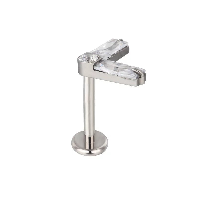 Titāna gredzens divkārša taisnstūra forma