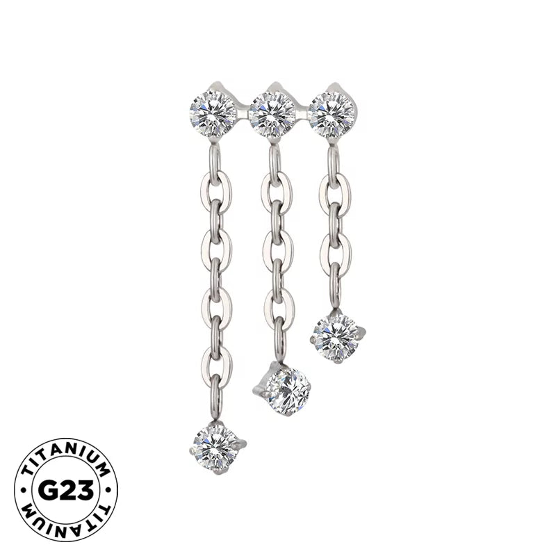 Titāna trīskāršais gredzenu ķēdes donglis