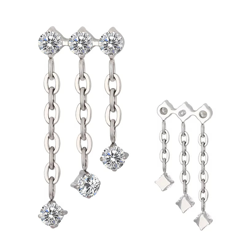 Titāna trīskāršais gredzenu ķēdes donglis