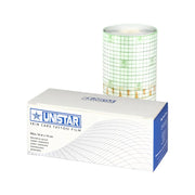 Unistar Skin Care Tattoo Film 10mx15cm showing clear, flexible sheet for tattoo aftercare and skin protection.