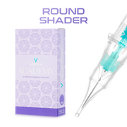 FK Irons Vertix Academy Round Shader Cartridges with 3Rs 0.30mm long taper for tattoo shading and detailing.