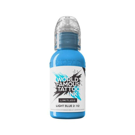 World Famous Limitless Tattoo Ink Light Blue 2 v2 30ml - BVShop