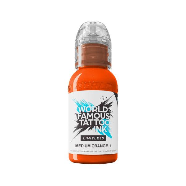 World Famous Limitless Tattoo Ink Medium Orange 1 30ml - BVShop