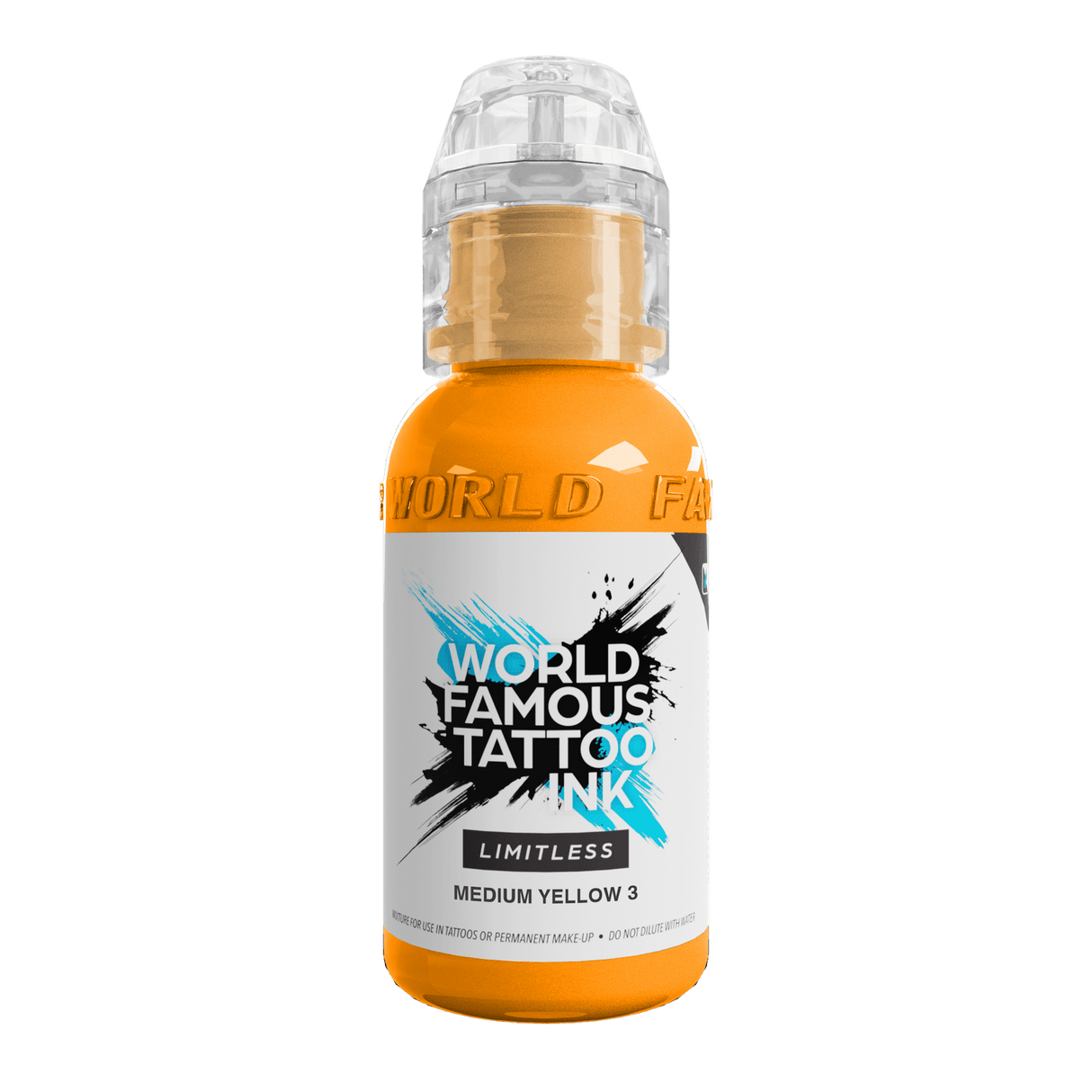 World Famous Limitless Tattoo Ink Medium Yellow 3 30ml - BVShop
