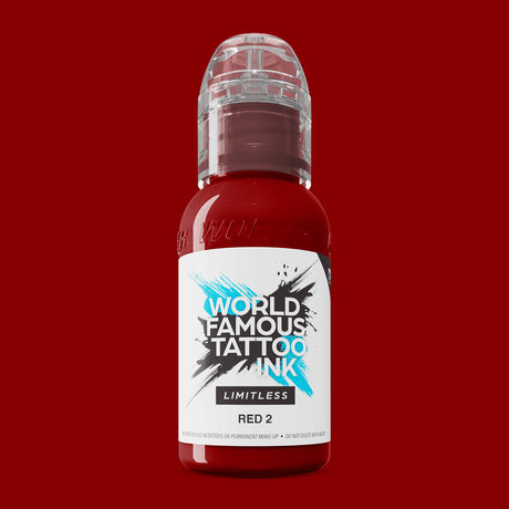 World Famous Limitless Tattoo Ink Red 2 30ml - BVShop